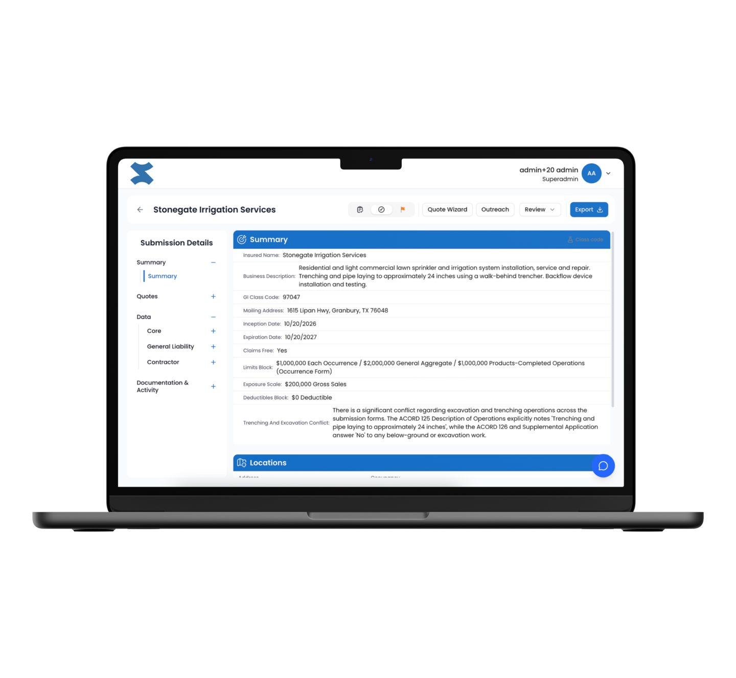 SnapLine AI document extraction for commercial insurance underwriting, built by NimbusTech
