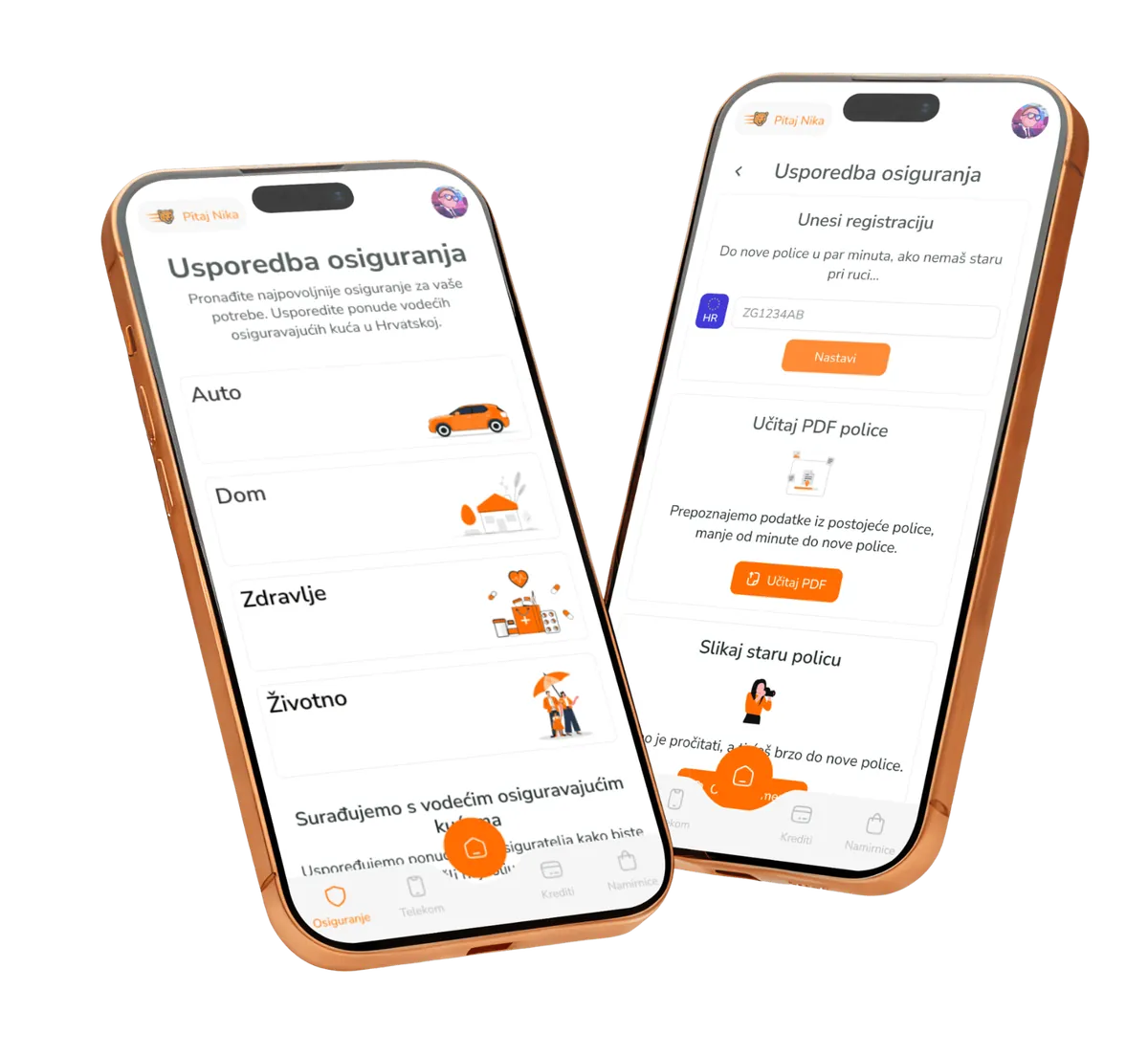 Barganiko insurance quote comparison platform for Croatia, built by NimbusTech